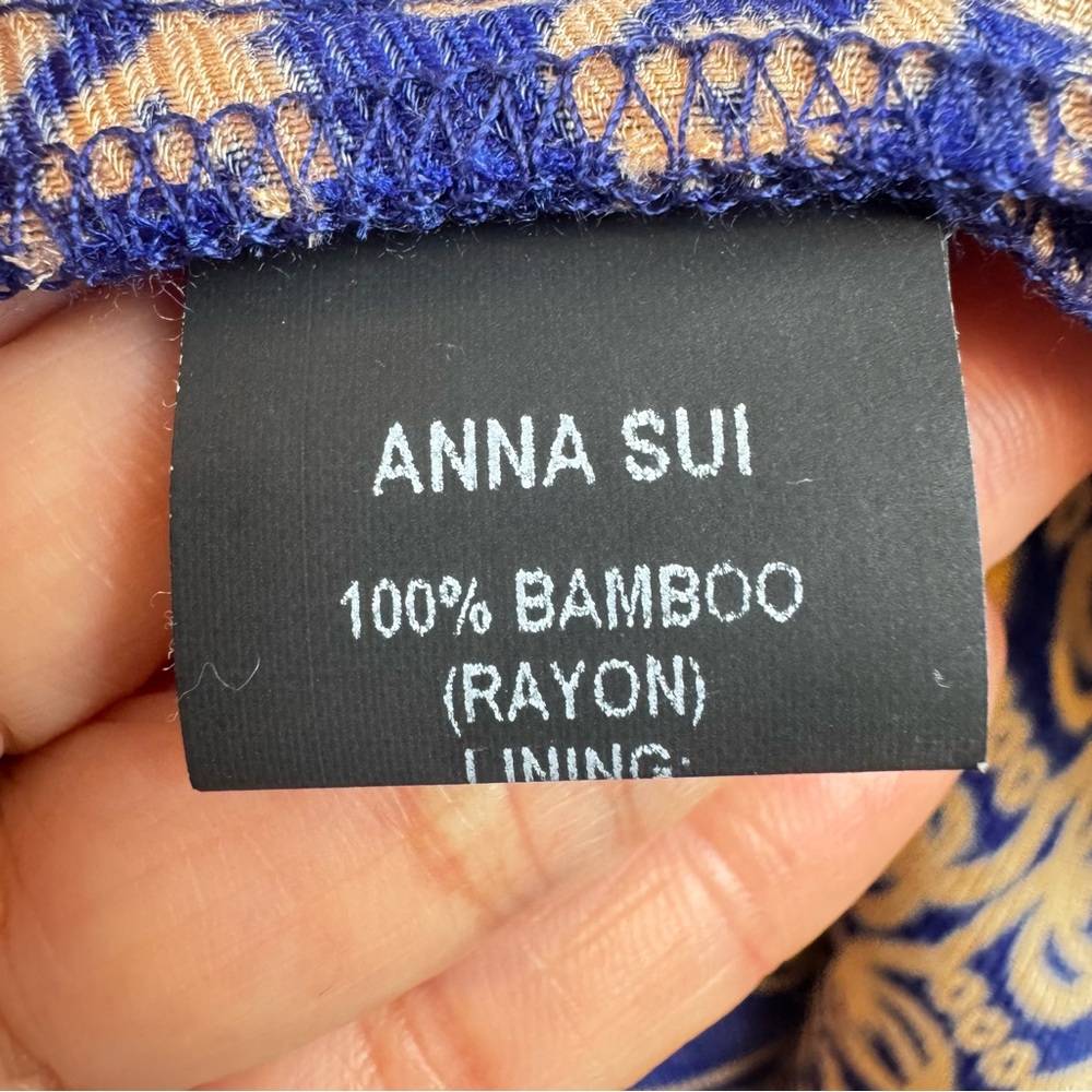 Anna Sui Bohemian Paisley Patterned Mini Dress Sz. 6 - Picture 10 of 10